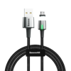Baseus Zinc magnetyczny kabel USB / micro USB 1m 2.4A czarny (CAMXC-A01)