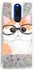 Brokat Case Xiaomi Redmi 8 kotek w okularach rysunek