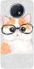 Etui Brokat SHINING kotek w okularach rysunek na Xiaomi Redmi NOTE 9T 5G