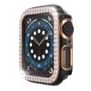 Etui FRAME Apple Watch 7/8/9 41mm diamond czarno - różowe