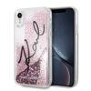 Etui Karl Lagerfeld KLHCI8KSIGPI iPhone 7/8 rożowy/pink hard case Signature Liquid Glitter Sequins
