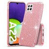 Etui SAMSUNG GALAXY A22 4G / LTE Brokat Glitter różowe