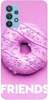 Etui dla przyjaciół friends donut fioletowy na Samsung Galaxy A32 LTE 4G