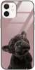 Etui szklane GLASS CASE różowy buldog Apple iPhone 12 MINI 