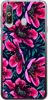 Foto Case Samsung Galaxy A60 różowo czarne kwiaty