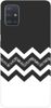 Foto Case Samsung Galaxy A71 biało czarny szlaczek