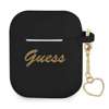 Guess GUA2LSCHSK AirPods 1/2 cover czarny/black Silicone Charm Collection