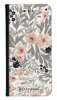 Portfel Wallet Case Samsung Galaxy A02s szare kwiaty