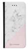 Portfel Wallet Case Samsung Galaxy S24 Plus biały marmur z pudrowym