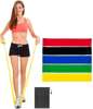 Zestaw 5 Gum do Ćwiczeń Fitness Sport Gumy 5 poziomów różne kolory + Woreczkowe Etui czarne